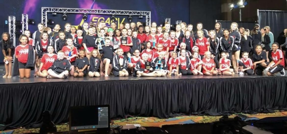 Group of campers on stage